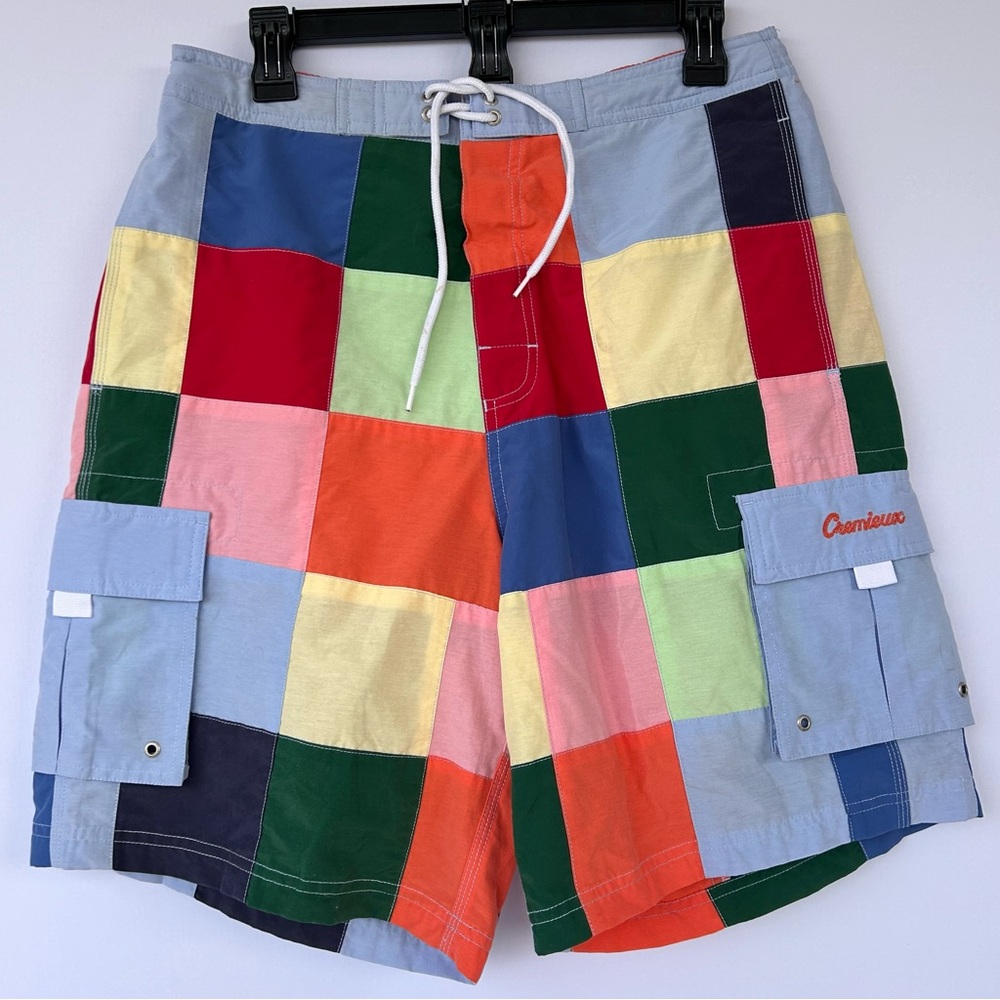 Cremeieux Men’s Colorblock Patchwork Board Shorts Size Medium